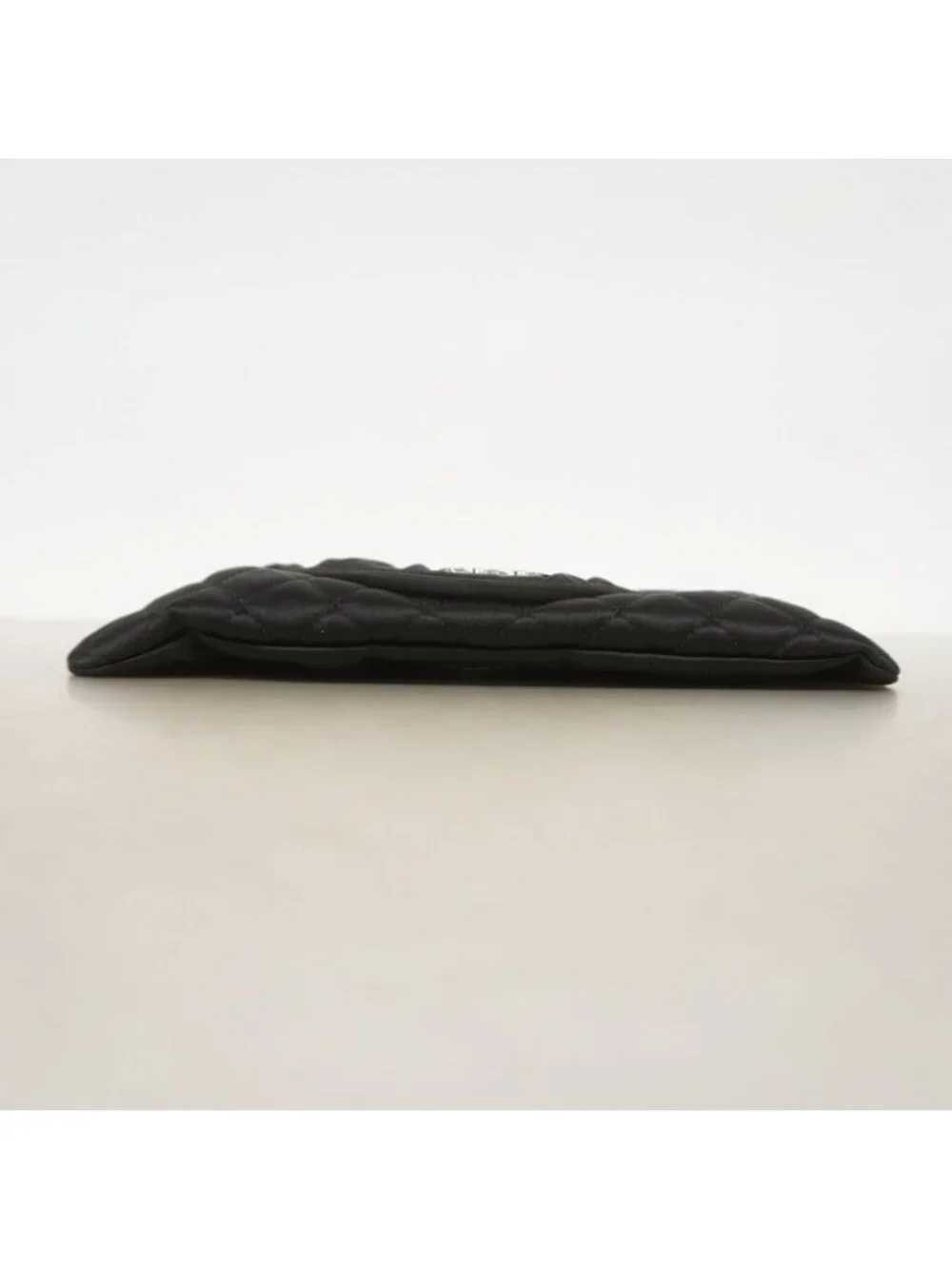 Chanel Clutch Quilted Satin Black Silver - Picture 3 of 8